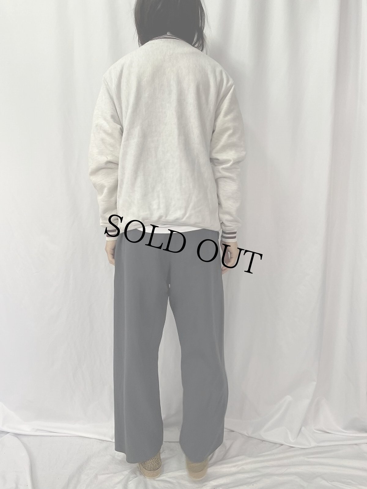 画像4: Champion REVERSE WEAVE "TEXAS A&M" ボーダーリブスウェット L (4)