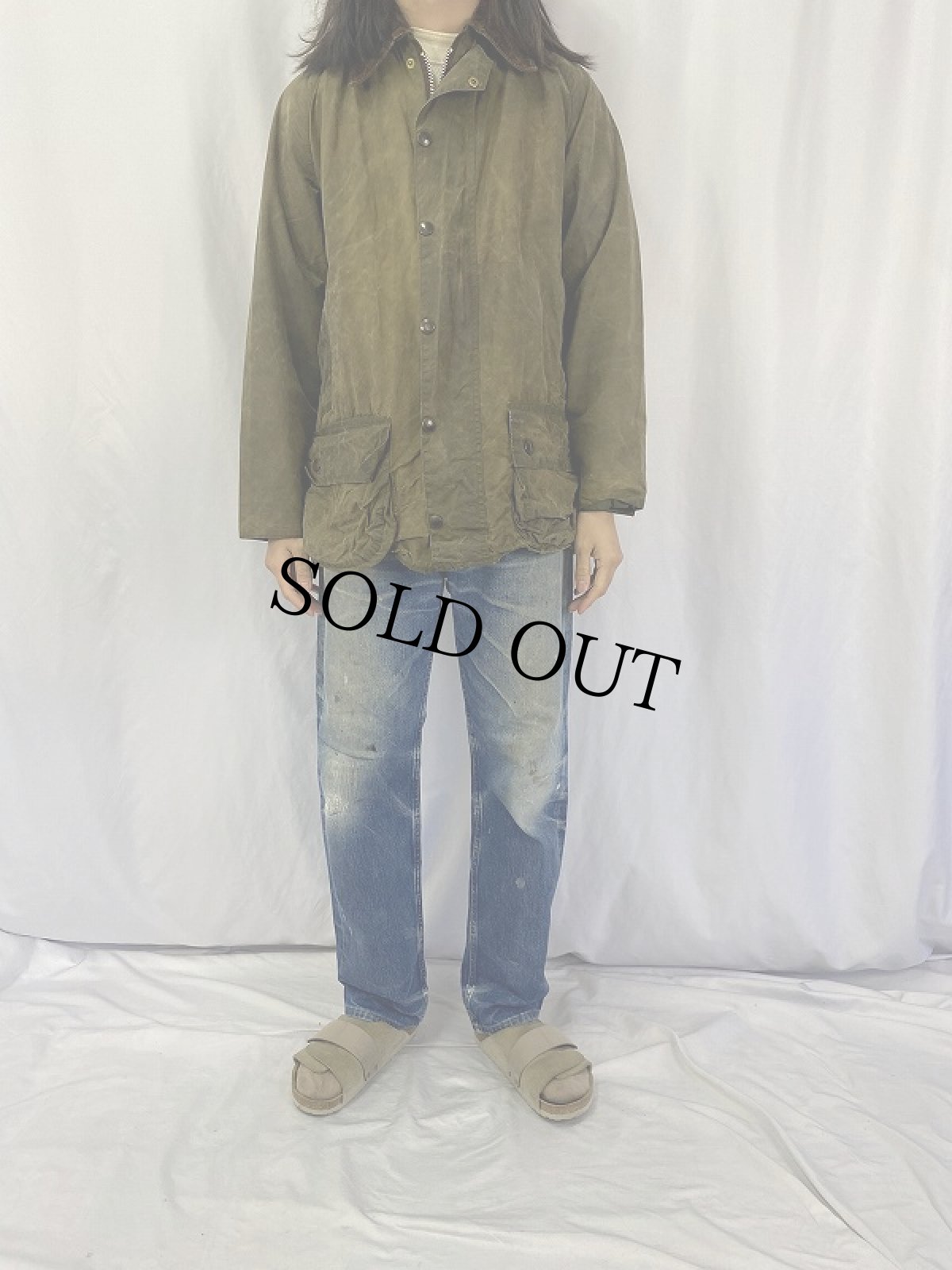 画像2: 90's Barbour ENGLAND製 "BEAUFORT" オイルドジャケット 3ワラント (2)