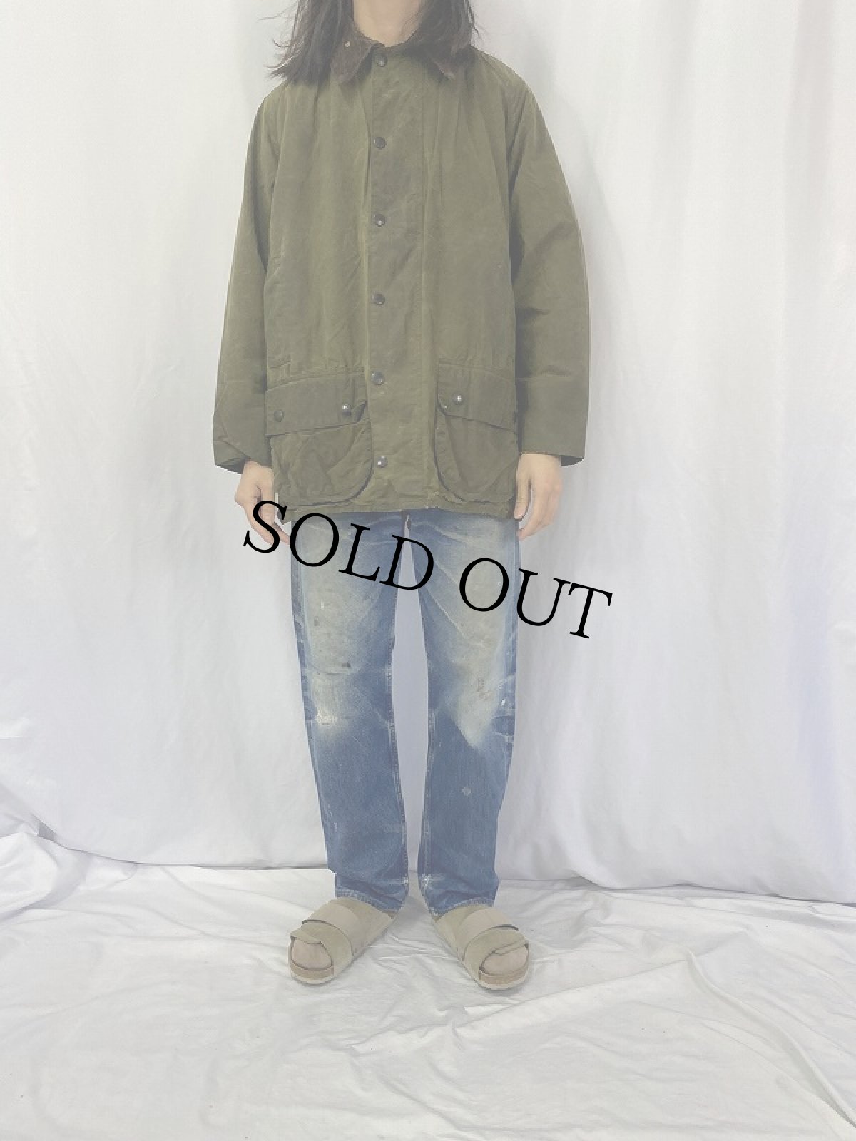 画像2: 90's Barbour ENGLAND製 "BEAUFORT" オイルドジャケット 3ワラント (2)