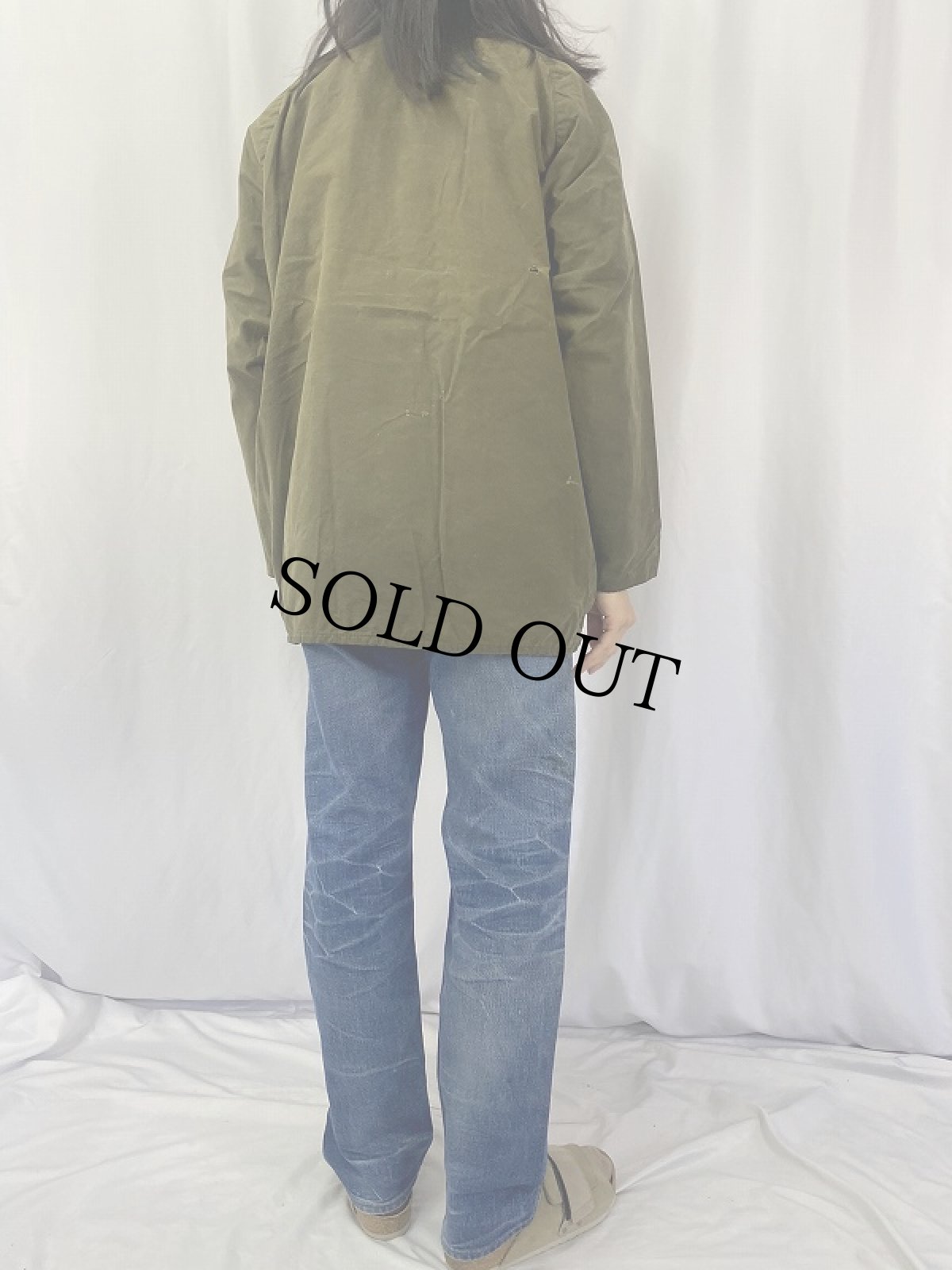 画像4: 90's Barbour ENGLAND製 "BEAUFORT" オイルドジャケット 3ワラント (4)