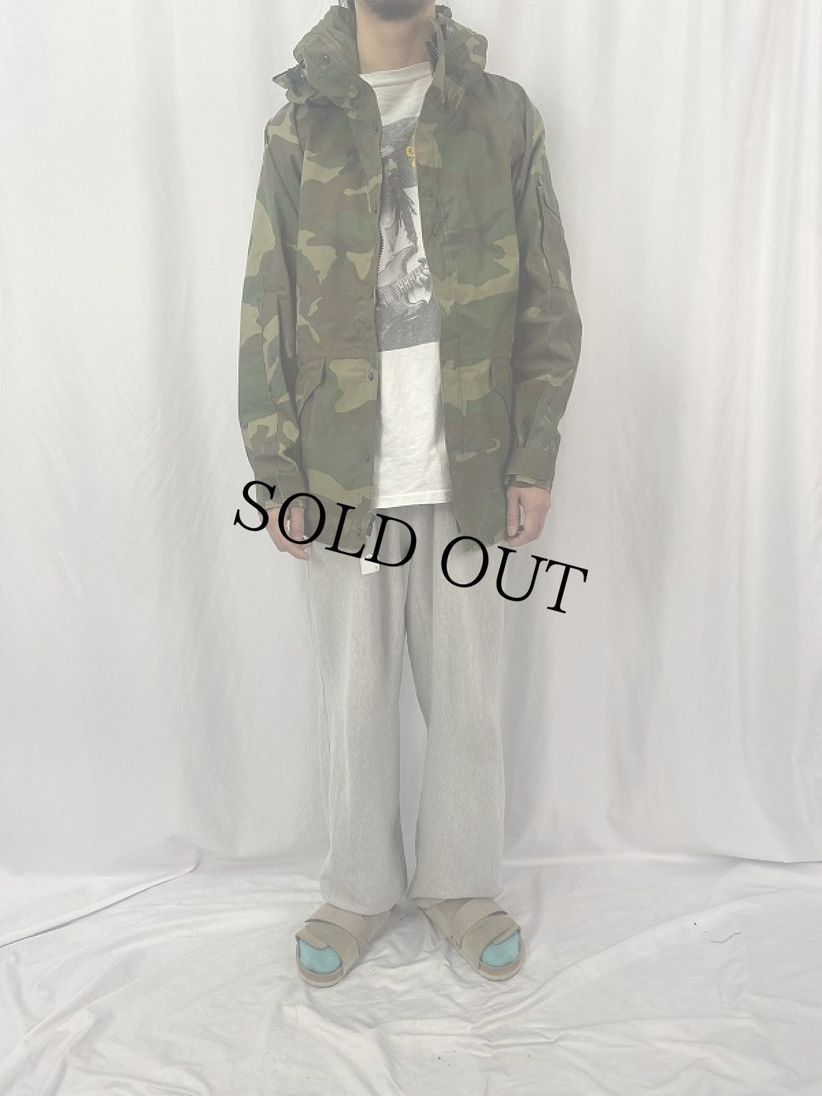 画像2: 90's U.S.MILITARY ECWCS ウッドランドカモ パーカ MEDIUM-REGULAR (2)