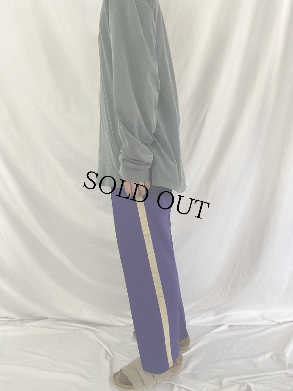 画像3: 50's UNIFORMS BY Ostwald サイドライン ウールスラックス W32 (3)