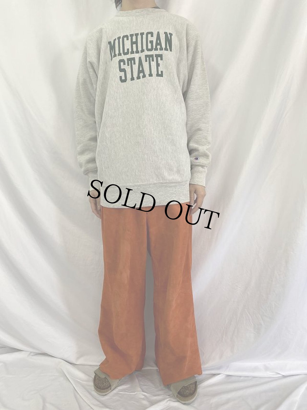 画像2: 80's Champion REVERSE WEAVE USA製 トリコタグ "MICHIGAN STATE" XXL (2)
