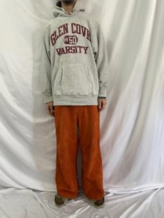 画像2: 80's Champion REVERSE WEAVE USA製 トリコタグ "GLEN COVE VARSITY" フーディー XL (2)