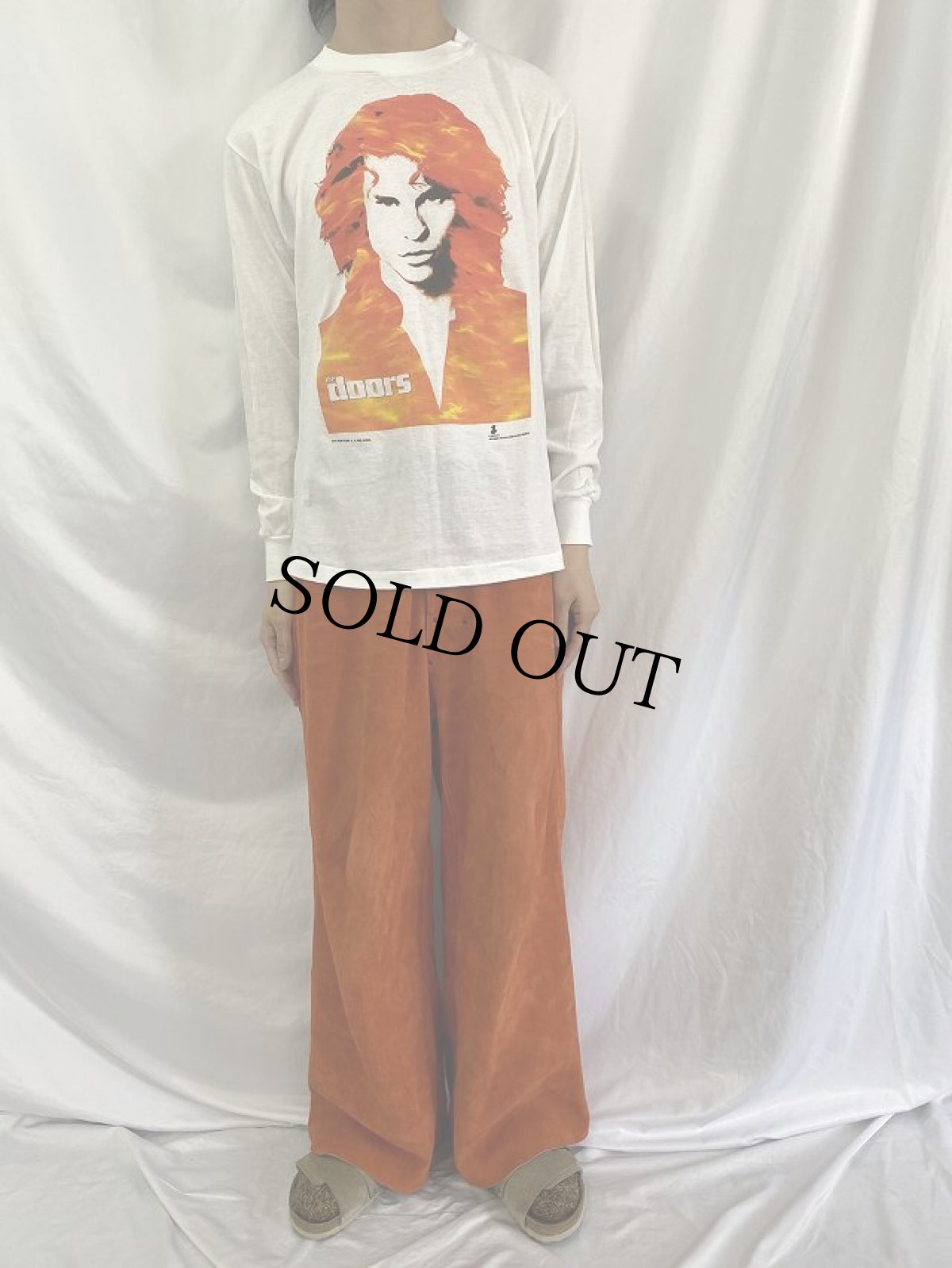 画像2: 90's The Doors USA製 ロックバンドロンT DEADSTOCK L (2)