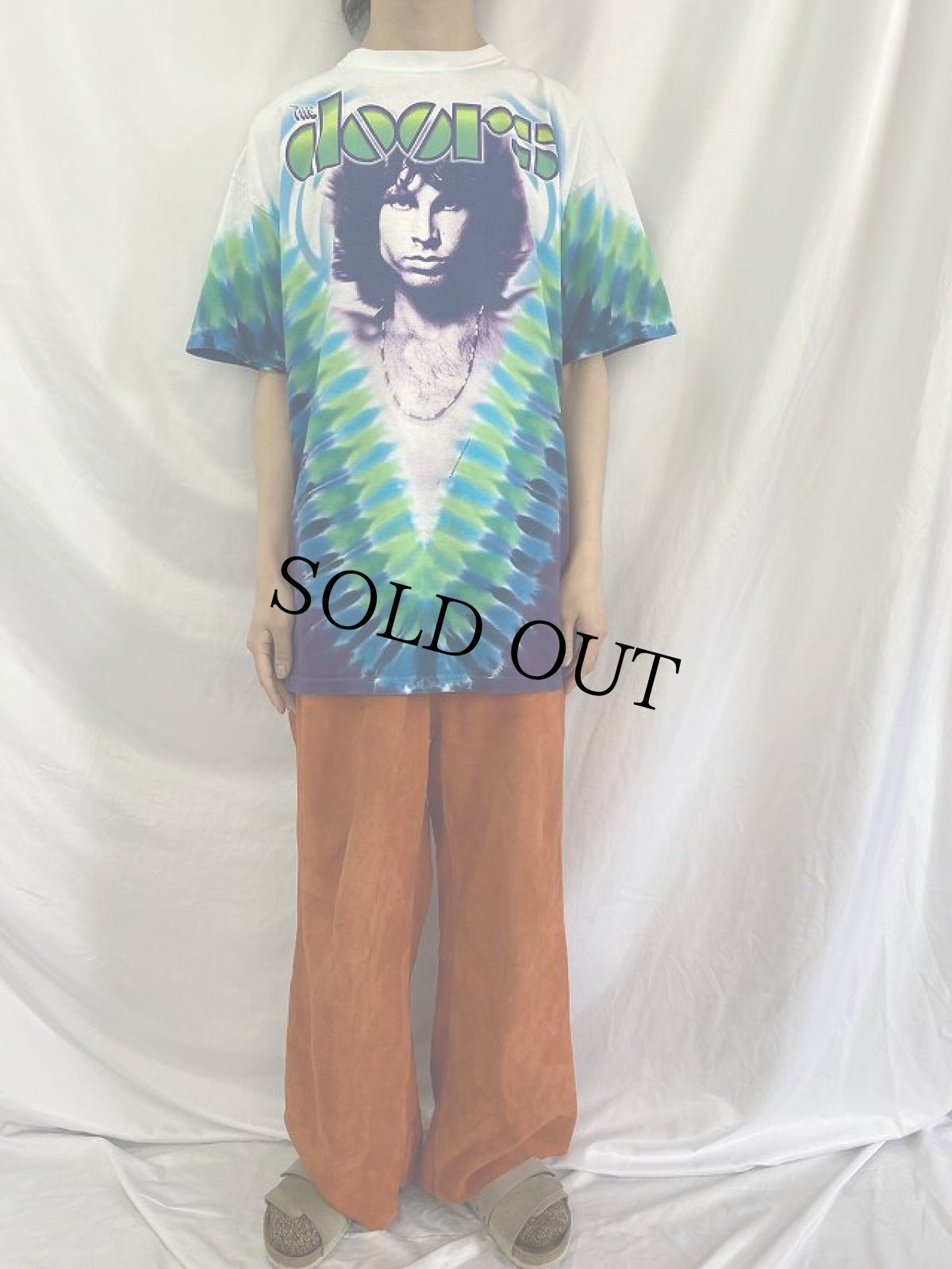 画像2: 2002 LIQUID BLUE "The Doors" タイダイ ロックバンドTシャツ XL (2)