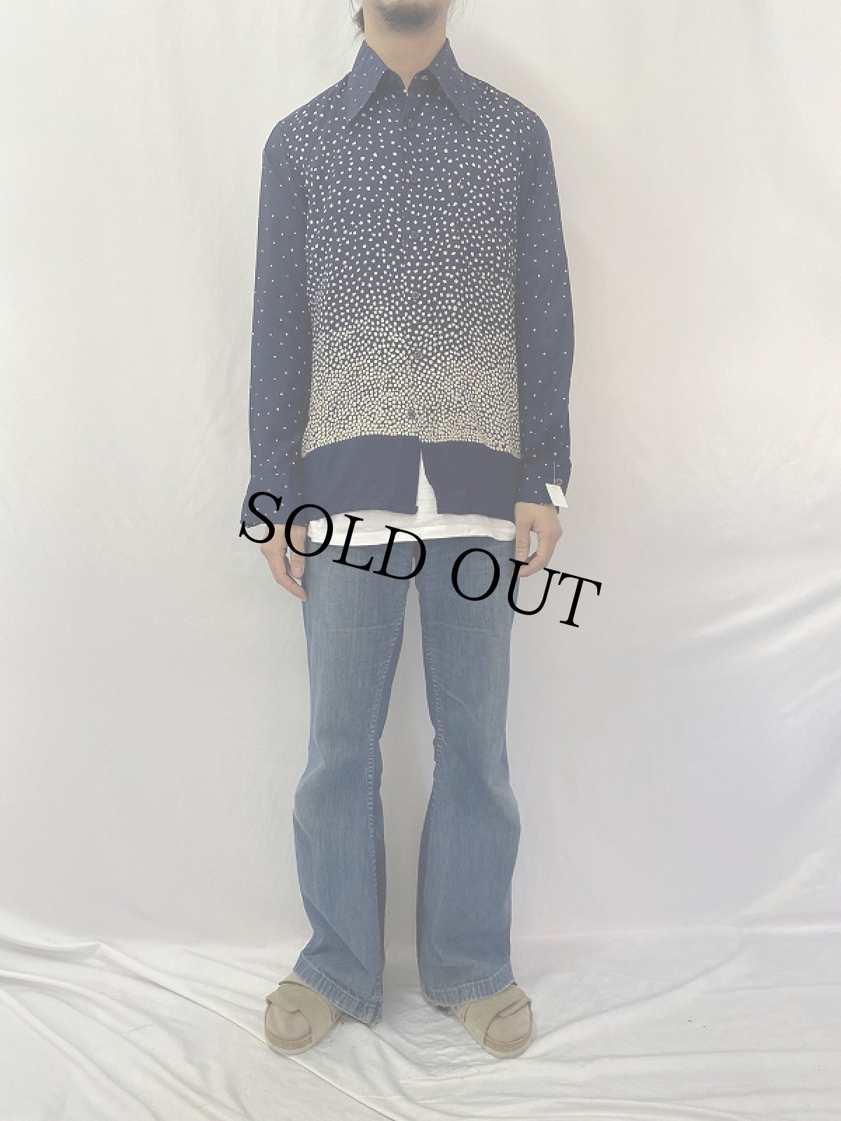 画像2: 70's Countess Mara 総柄シャツ M (2)