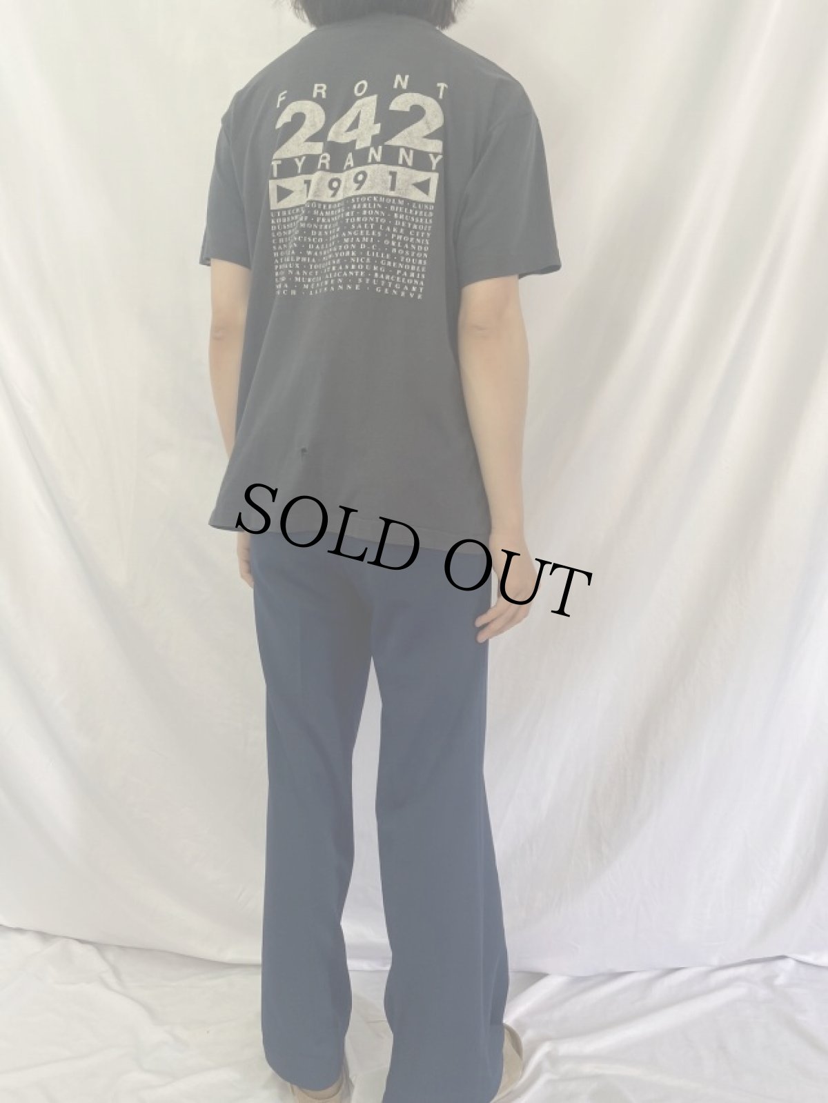 画像4: 90's FRONT242 USA製 "TYRANNY FOR YOU" エレクトロミュージックグループTシャツ XL (4)