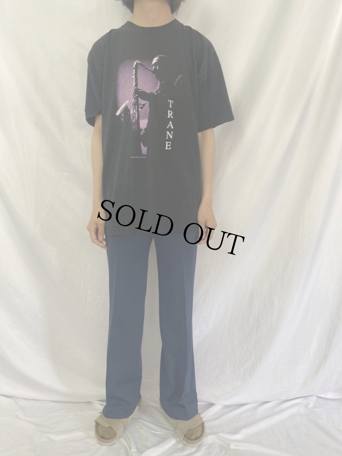 画像2: John Coltrane USA製 サックスプレーヤーTシャツ XL (2)