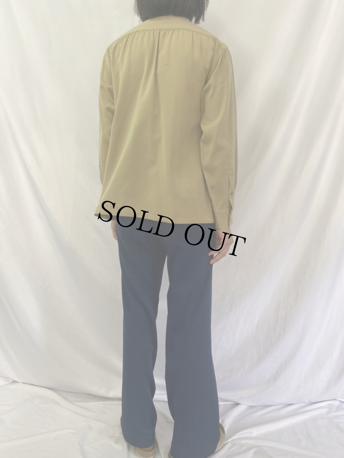 画像4: 50's Tailspin by CAVU 斜めジップ ウールギャバジンシャツ M (4)