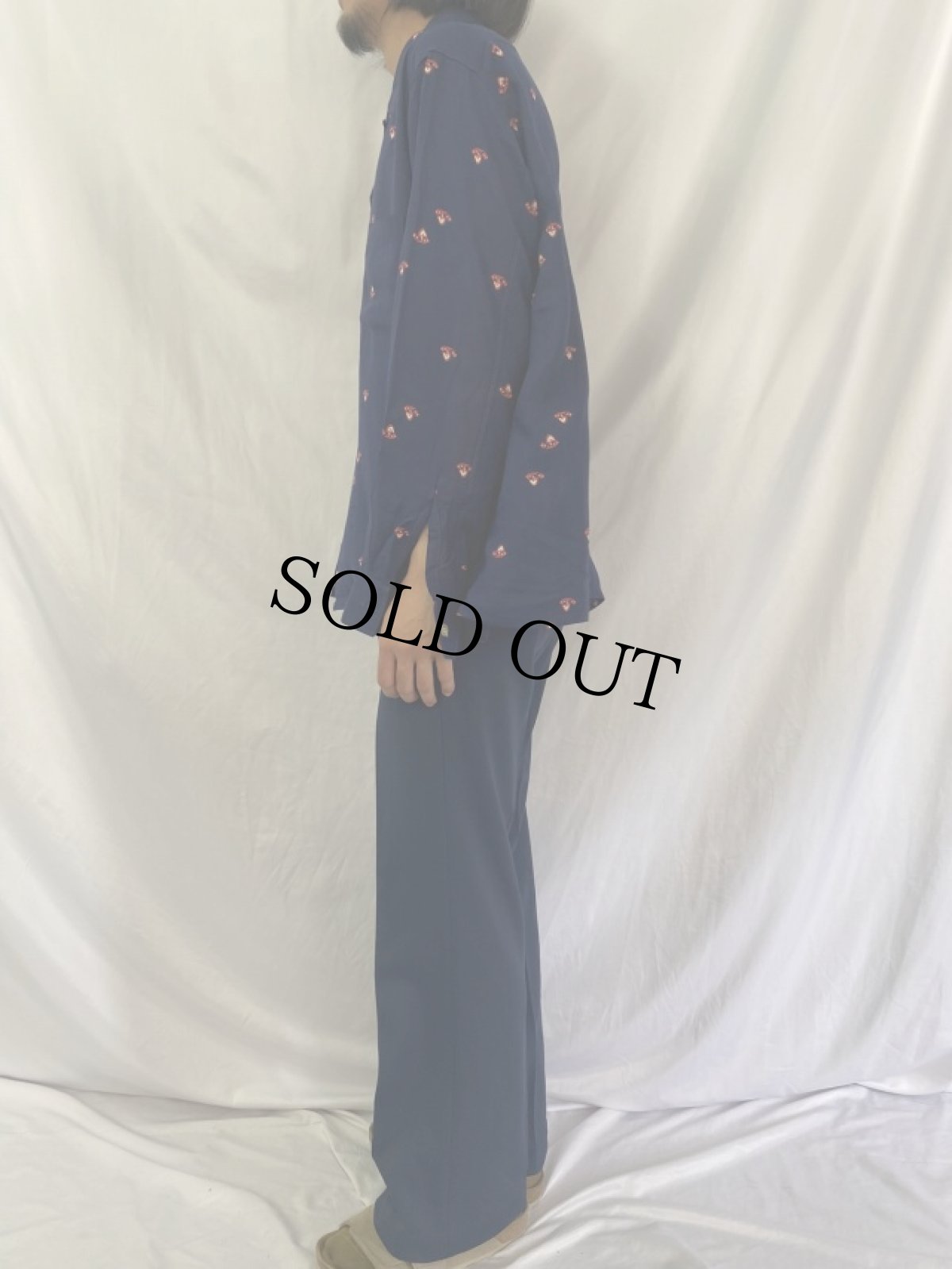 画像3: 50's TEXTRON チェス柄 オープンカラーレーヨンシャツ XL (3)