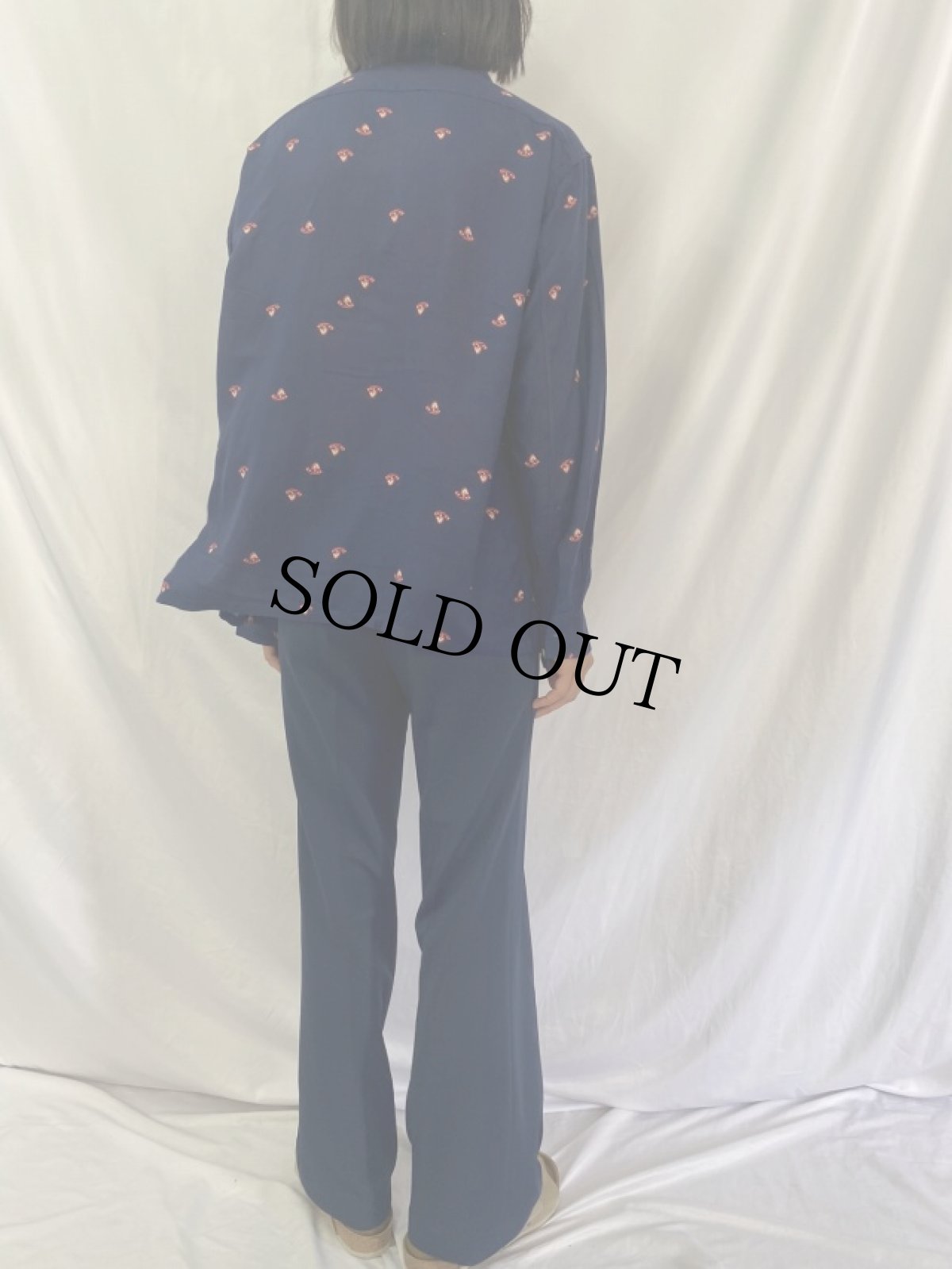 画像4: 50's TEXTRON チェス柄 オープンカラーレーヨンシャツ XL (4)