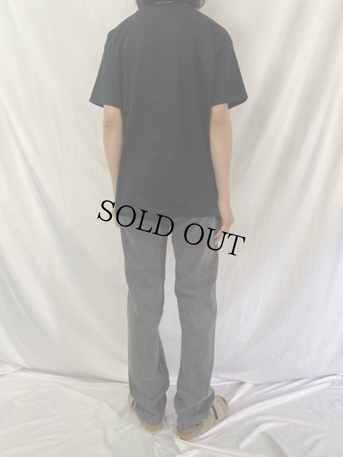 画像4: 90's Levi's 501 USA製 ギャラクティックウォッシュ ブラックデニムパンツ W32 (4)