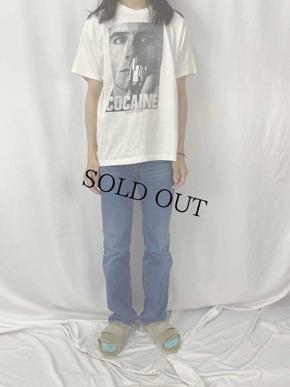 画像2: 90's "Cocaine gun" 広告プリントTシャツ XL (2)