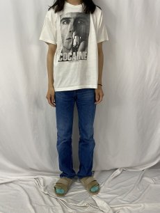 画像2: 90's "Cocaine gun" 広告プリントTシャツ XL (2)