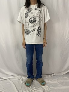 画像3: 90's M.C. Escher USA製 マルチプリントTシャツ XXL (3)