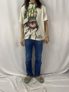 画像2: 90's Colin Ashford USA製 ハンドペイント グラフィティアートTシャツ XL (2)