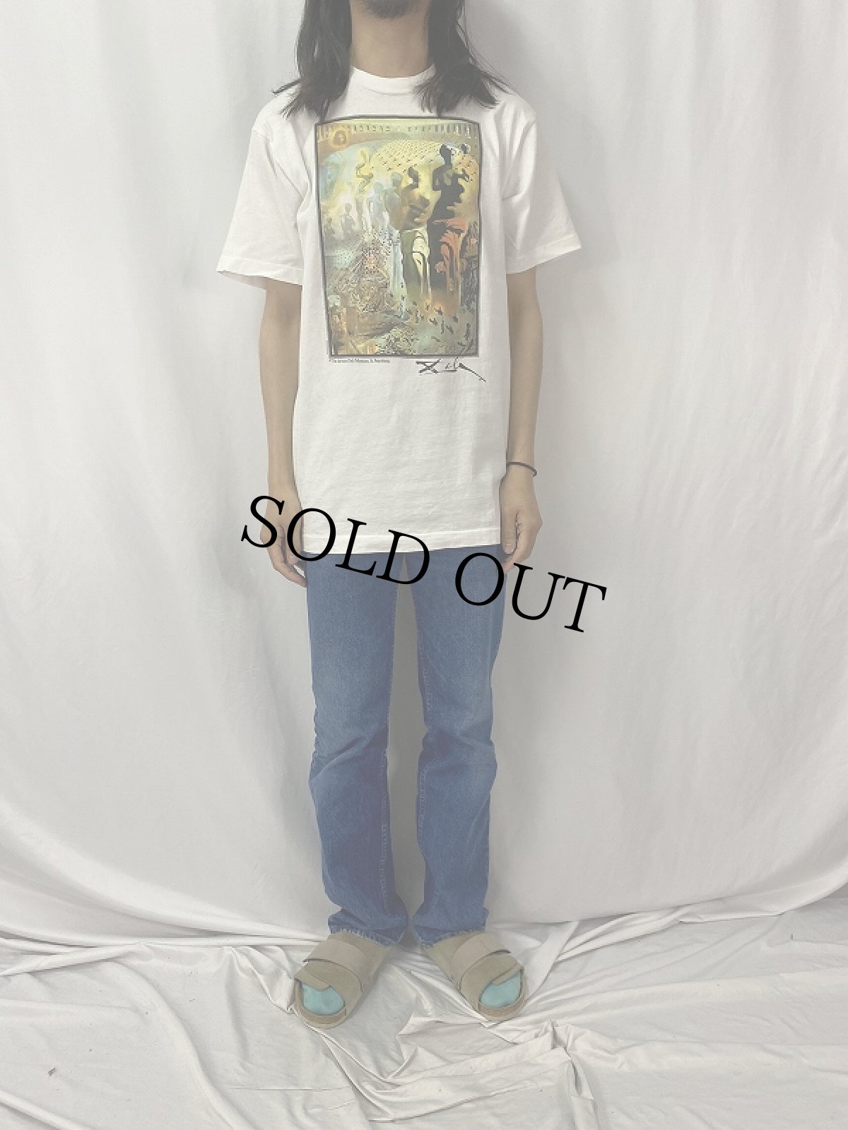 画像2: 90's SALVADOR DALI USA製 "幻覚剤的闘牛士" アートプリントTシャツ L (2)