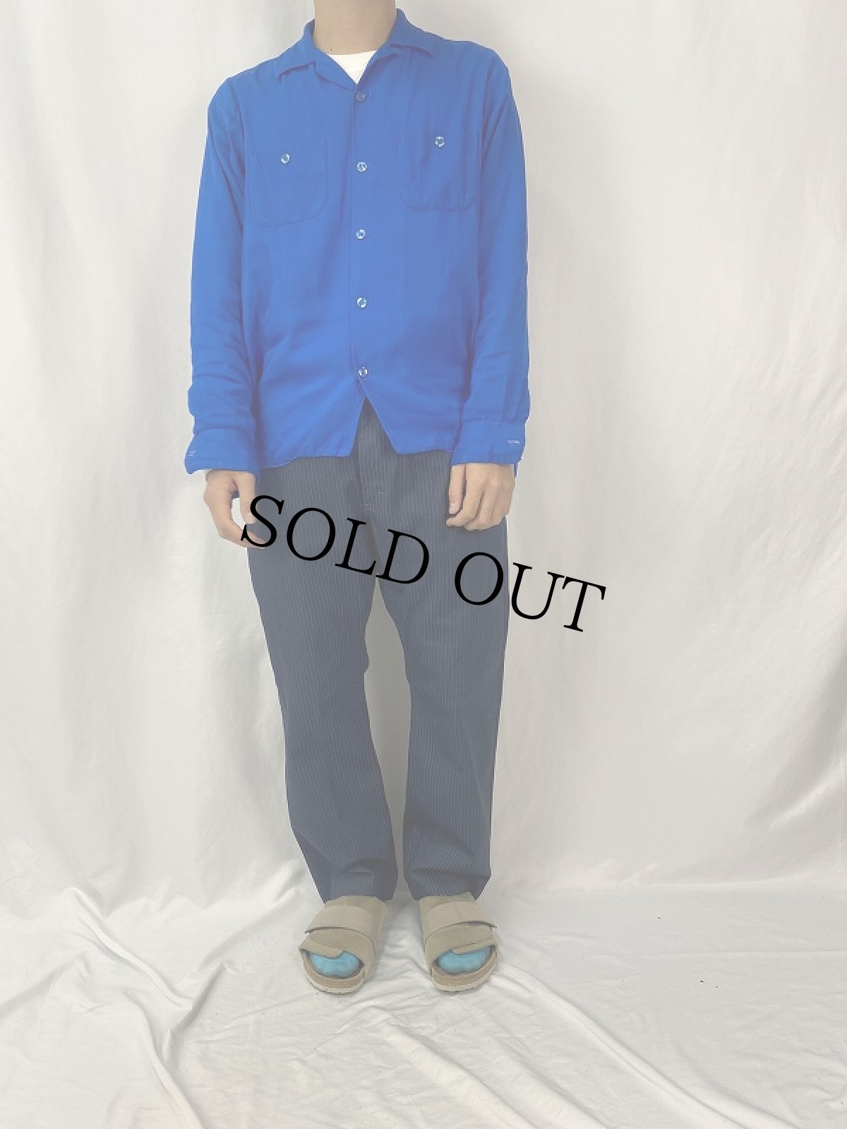 画像2: 80's Lee USA製 ストライプ柄 カツラギパンツ W36 (2)