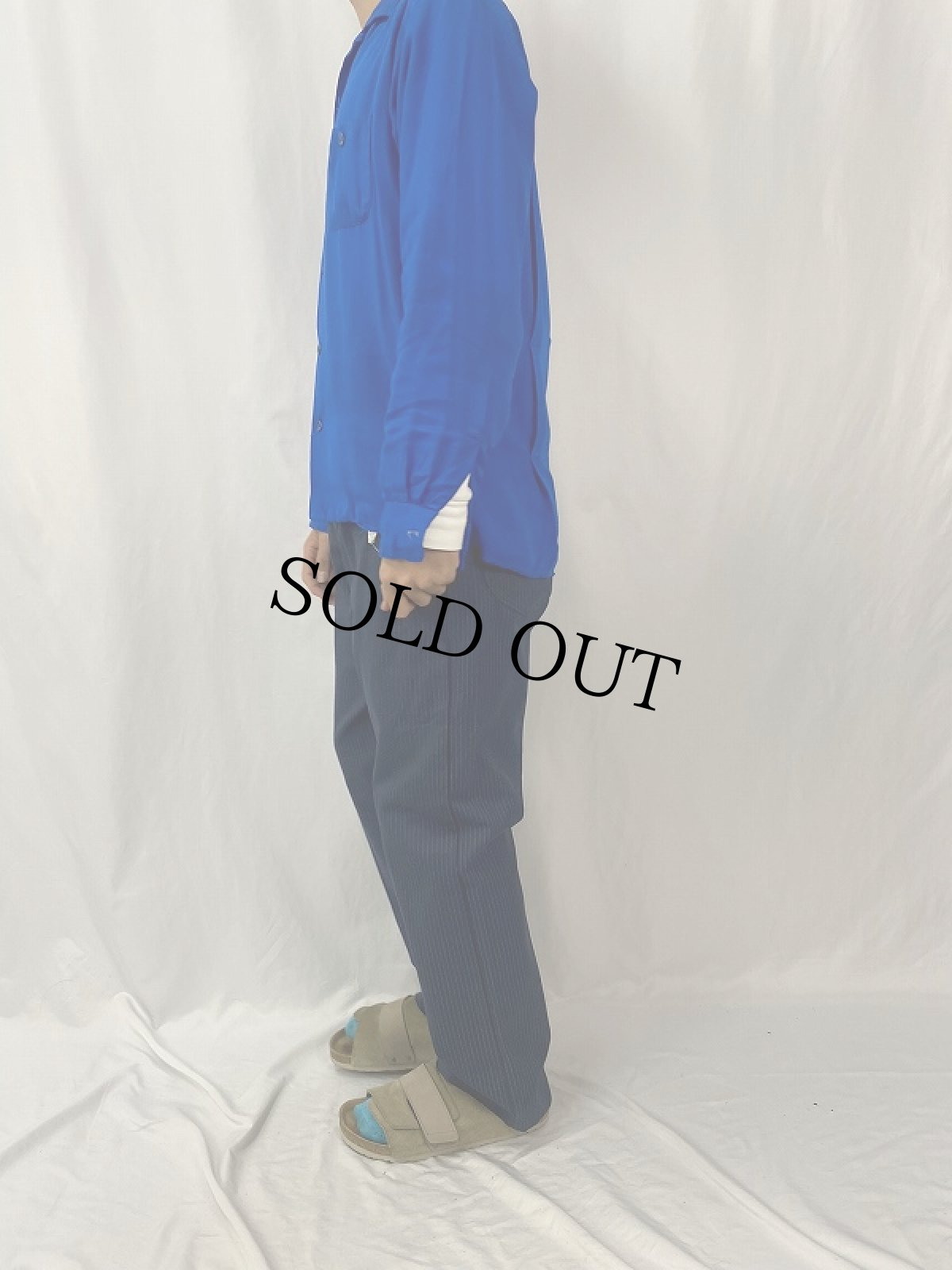 画像3: 80's Lee USA製 ストライプ柄 カツラギパンツ W36 (3)