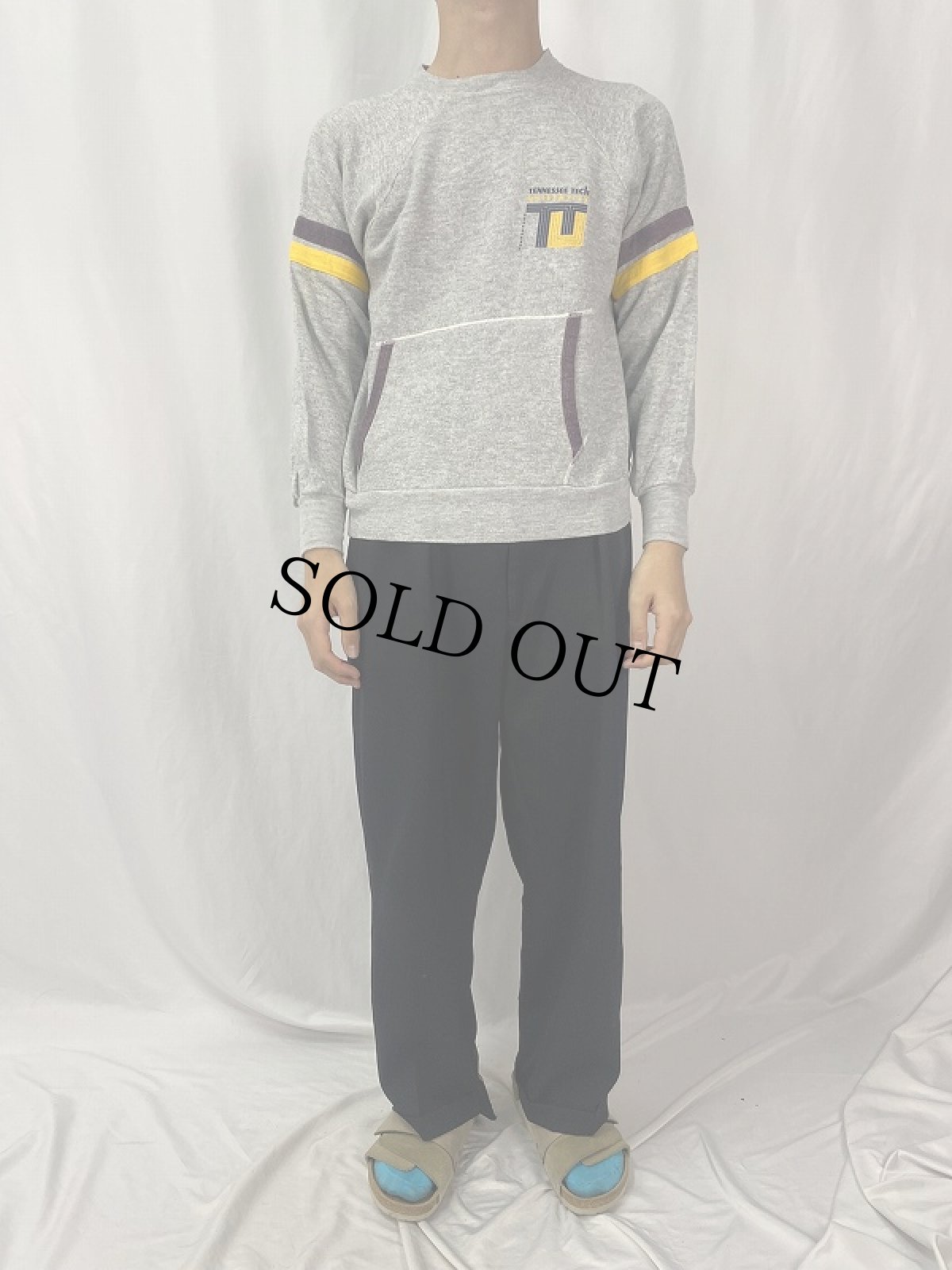 画像2: 70〜80's Champion USA製 バータグ "TENNESSEE TECH UNIVERSITY" ポケ付き スウェット M (2)