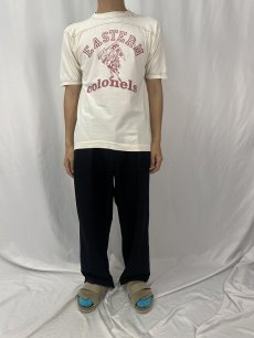 画像2: 70's H.WOLF & SONS "EASTERN colonels" イラストプリントTシャツ L (2)