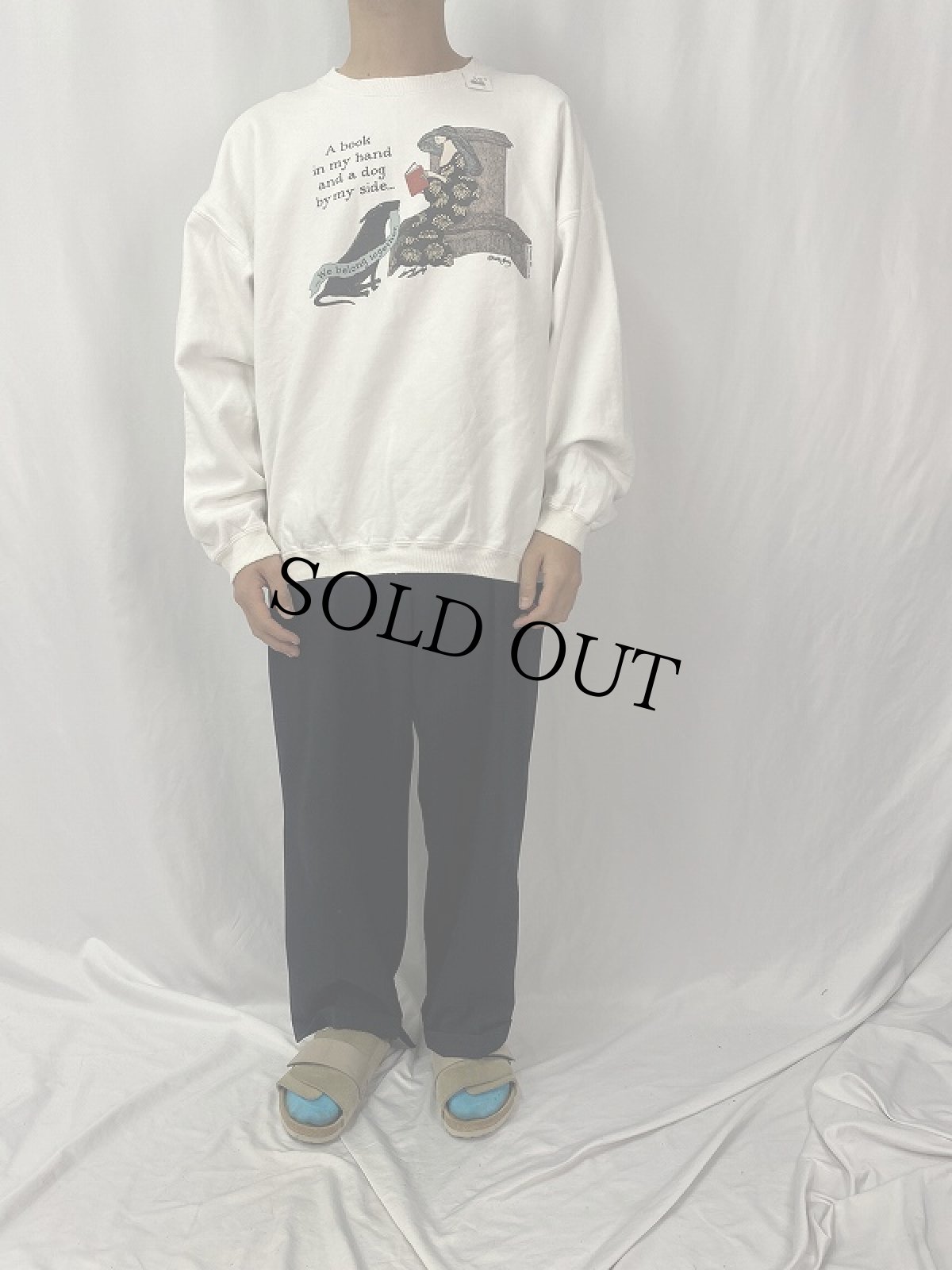 画像2: Edward Gorey "A book in my hand and dog by my side..." プリントスウェット  (2)