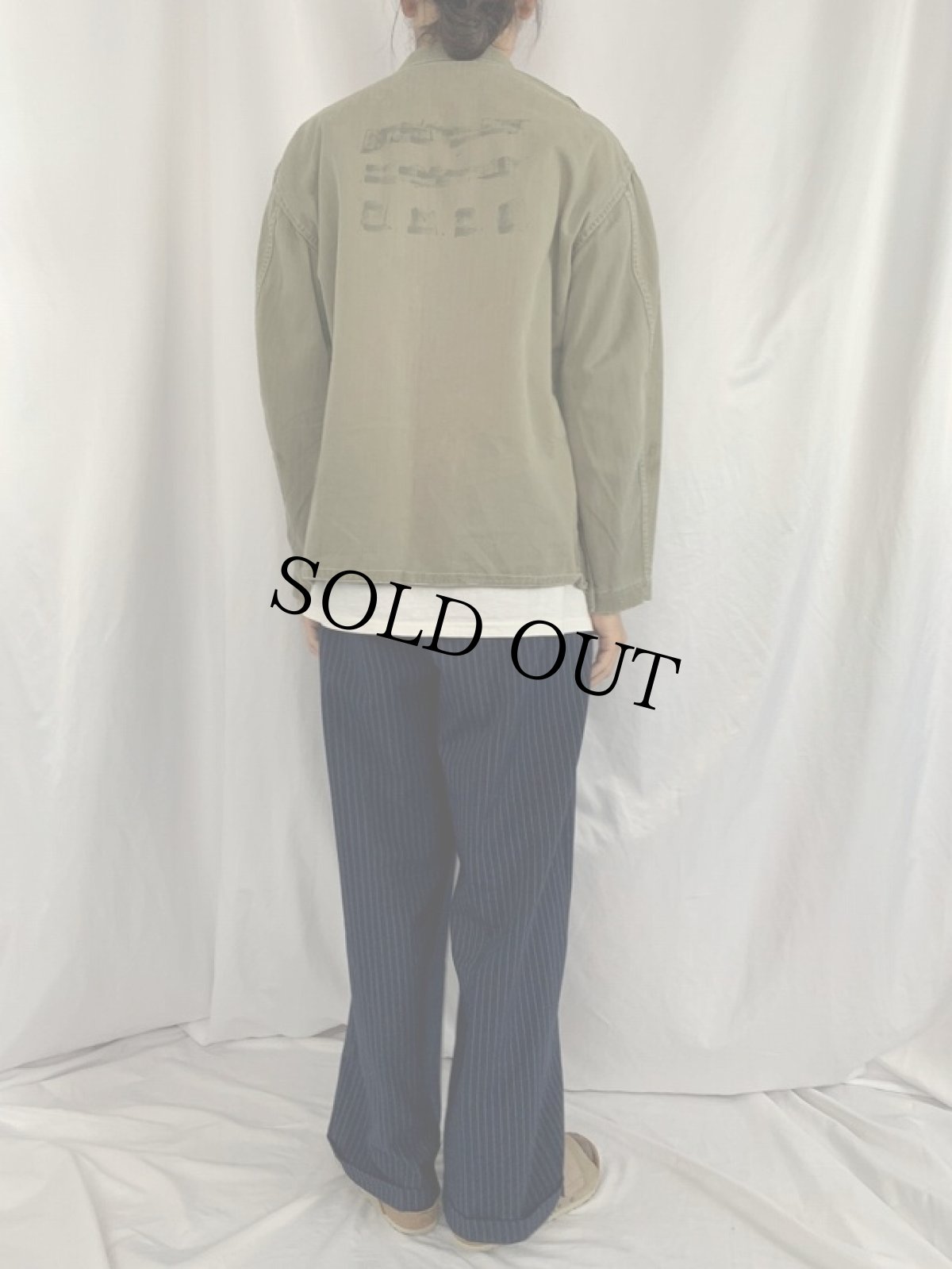 画像4: 40's USMC P-41 HBT ジャケット "空手 KARATE KENPO" ハンドペイント入り (4)