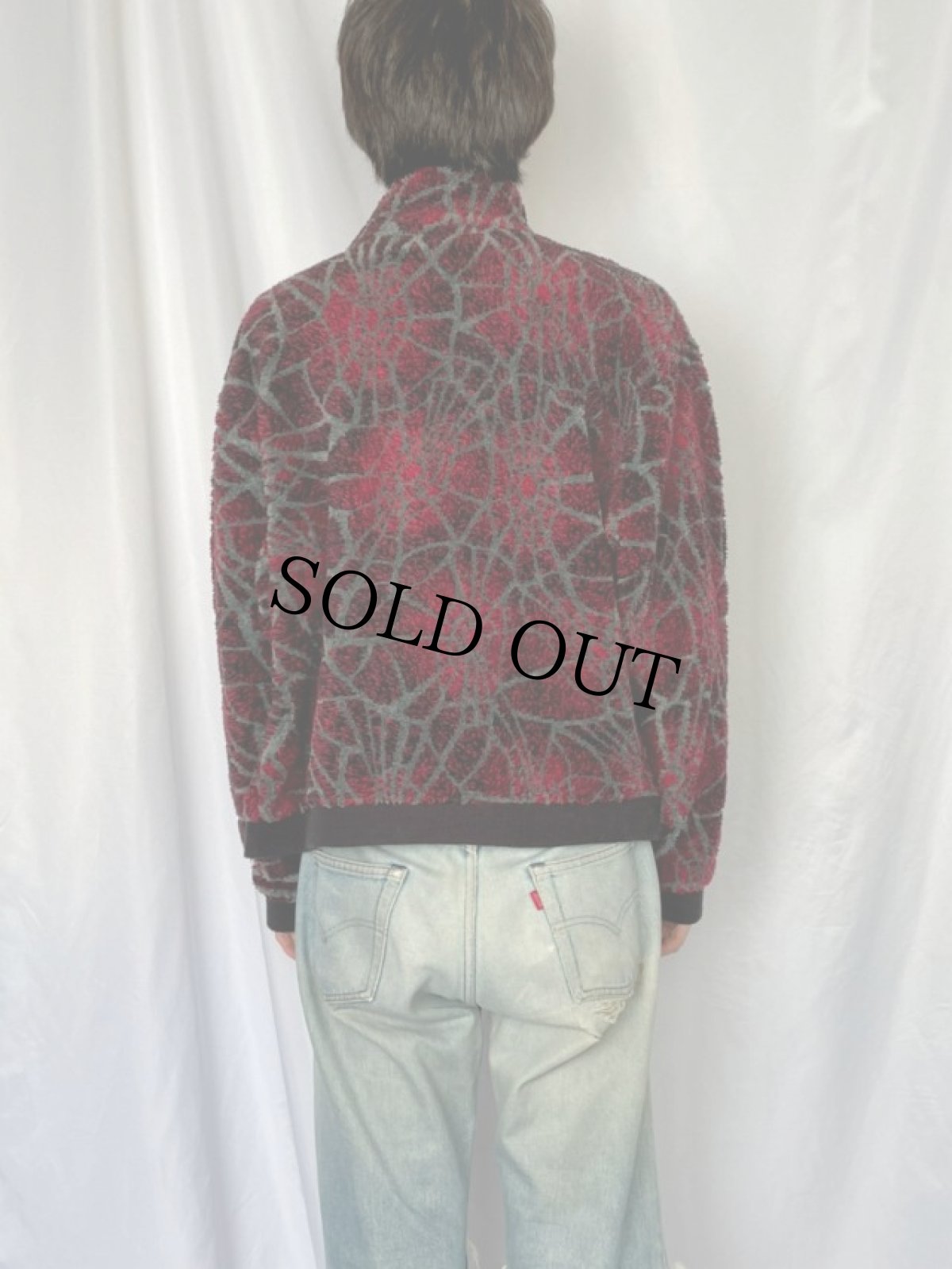 画像4: SPYDER スパイダーウェブ柄 フリースジャケット 40 (4)