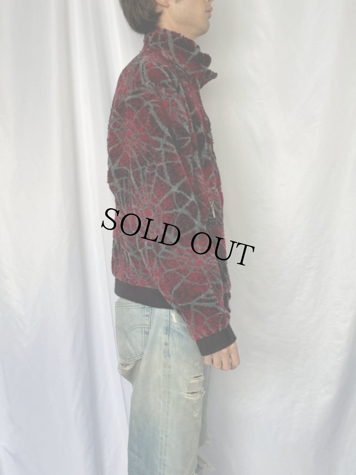 画像3: SPYDER スパイダーウェブ柄 フリースジャケット 40 (3)