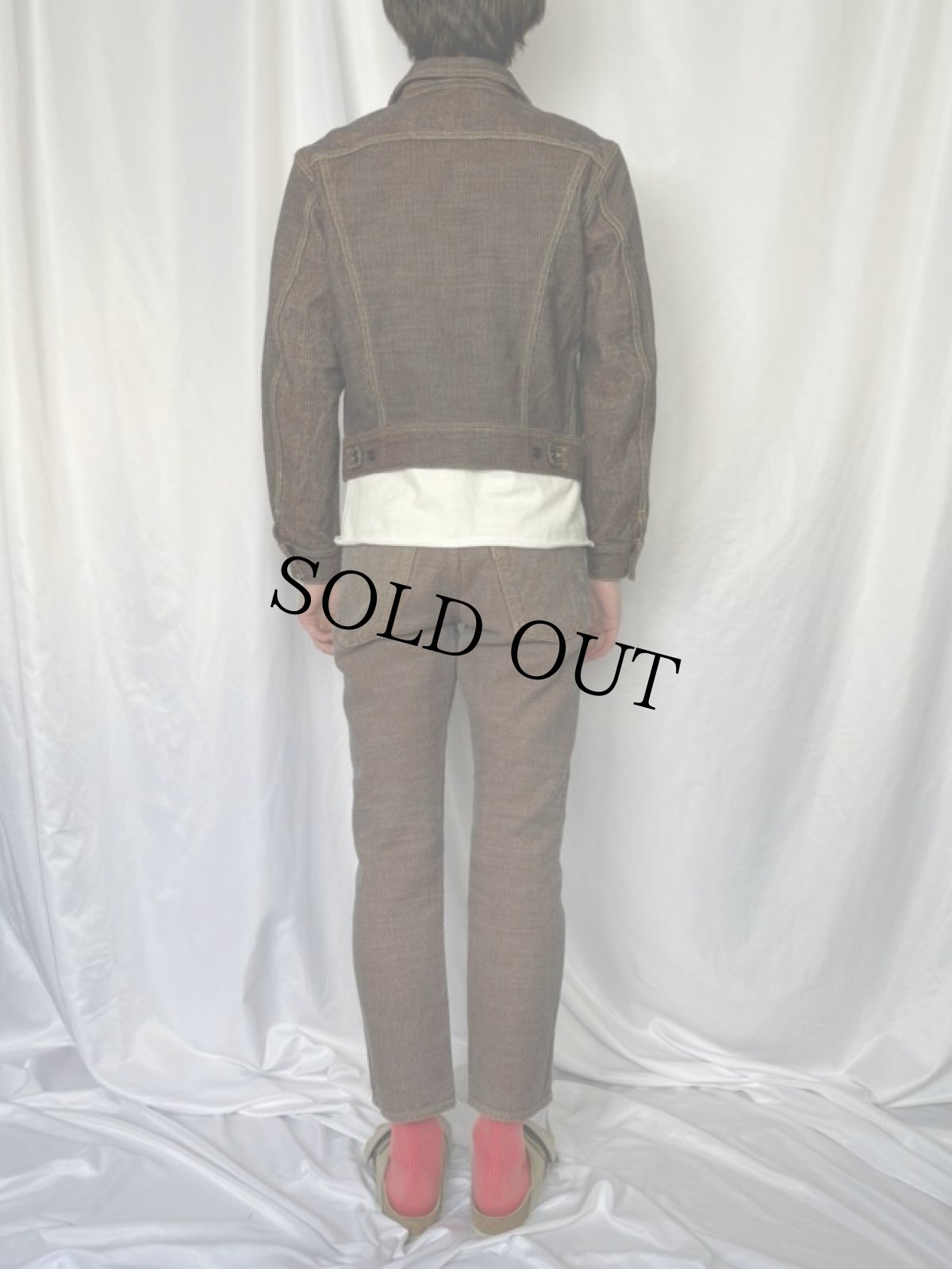 画像6: KAPITAL 柿渋染め センチュリーデニム ジャケット&パンツ SETUP (6)