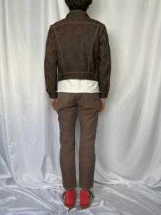 画像6: KAPITAL 柿渋染め センチュリーデニム ジャケット&パンツ SETUP (6)