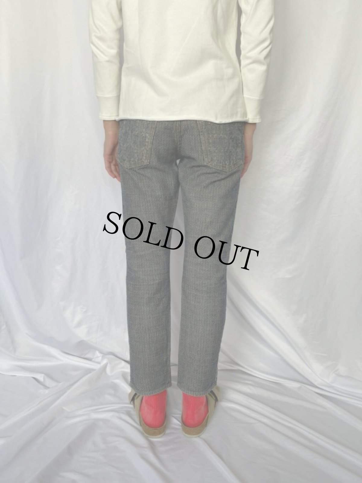 画像5: KAPITAL 刺し子 バックルバック センチュリーデニムパンツ W31 (5)