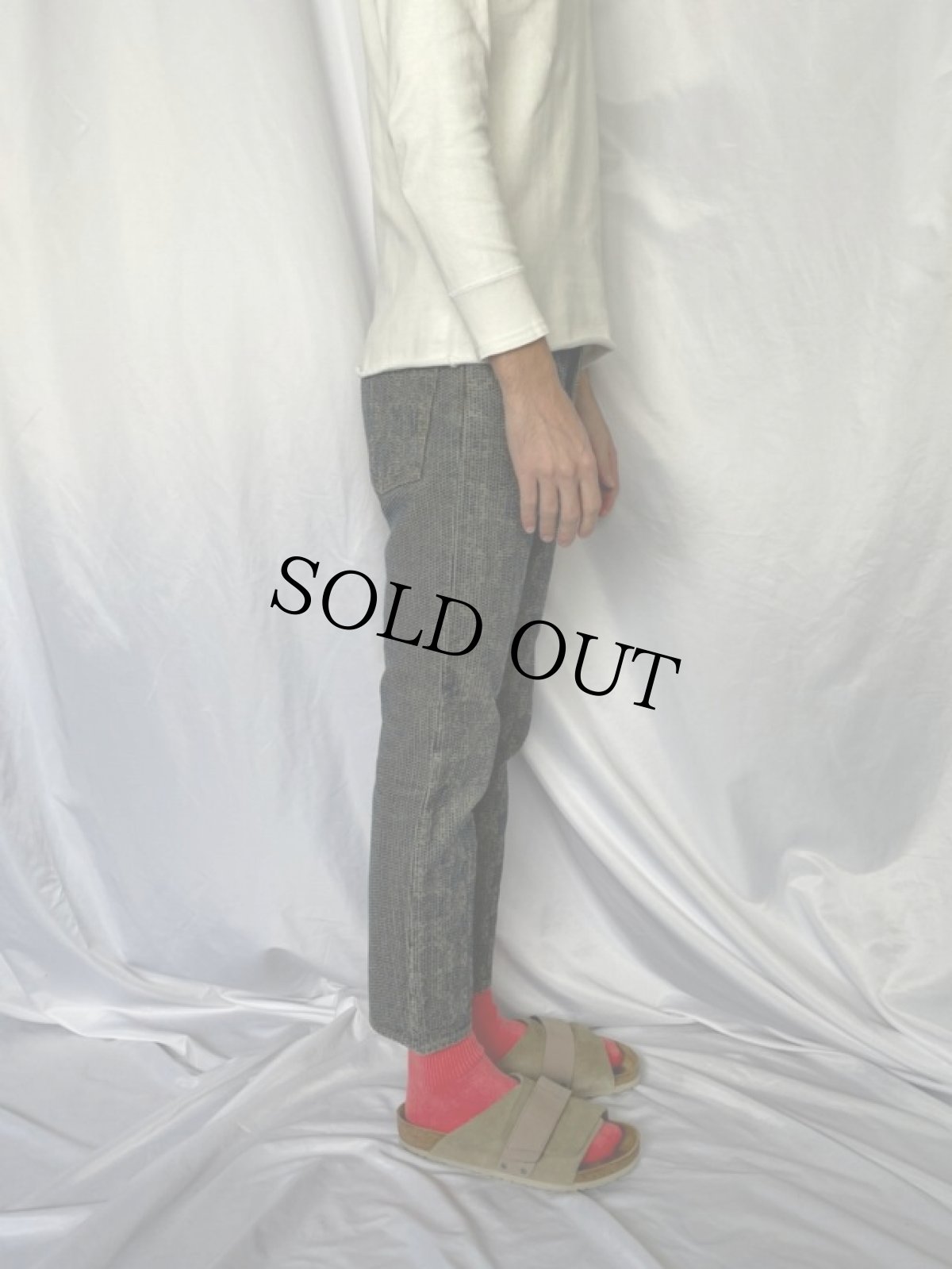 画像4: KAPITAL 刺し子 バックルバック センチュリーデニムパンツ W31 (4)