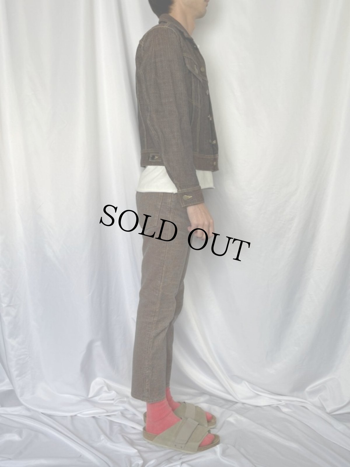 画像5: KAPITAL 柿渋染め センチュリーデニム ジャケット&パンツ SETUP (5)