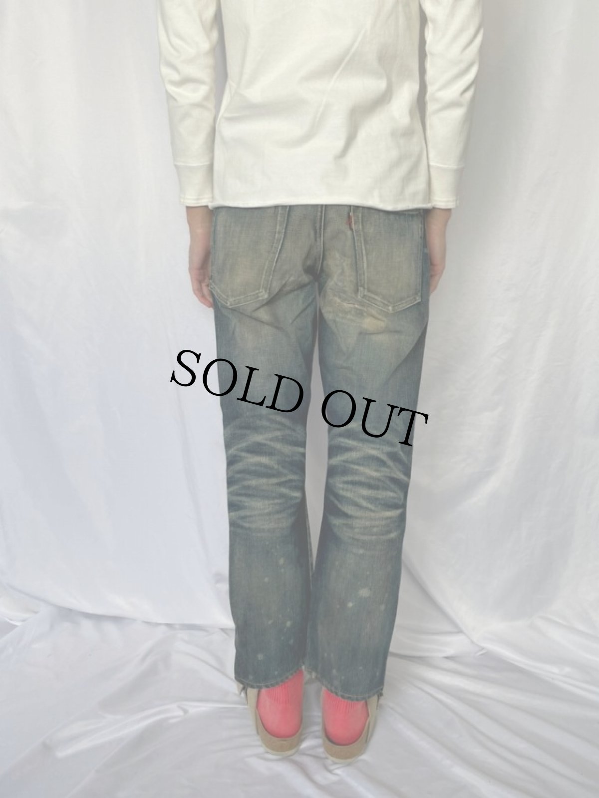 画像5: KAPITAL ボロ加工デニムパンツ W31 (5)