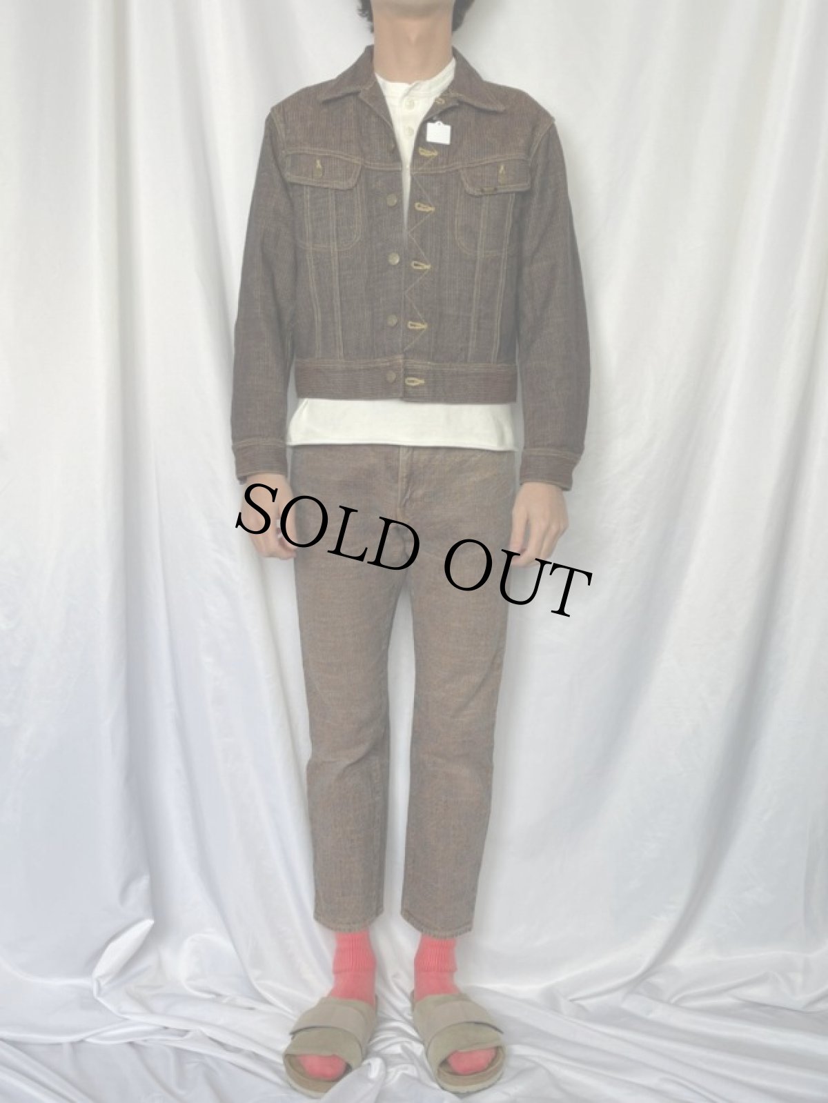 画像4: KAPITAL 柿渋染め センチュリーデニム ジャケット&パンツ SETUP (4)