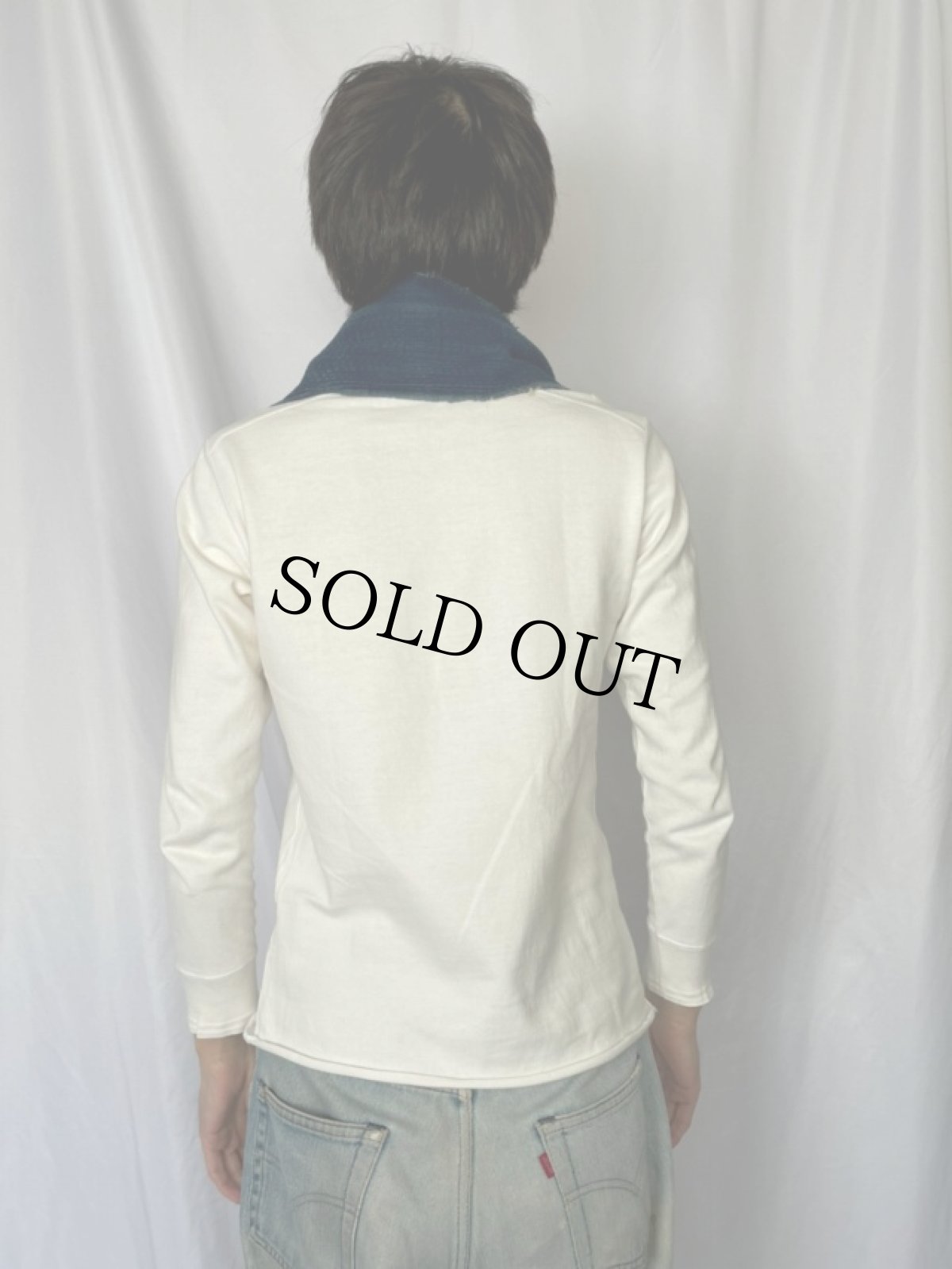 画像4: KAPITAL インディゴ染め 刺し子ストール (4)