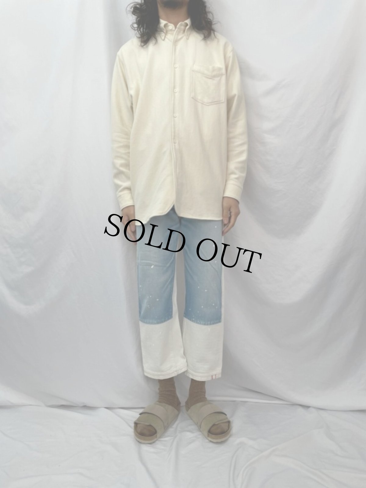 画像2: KAPITAL 切り替えデザインデニムパンツ W28 (2)