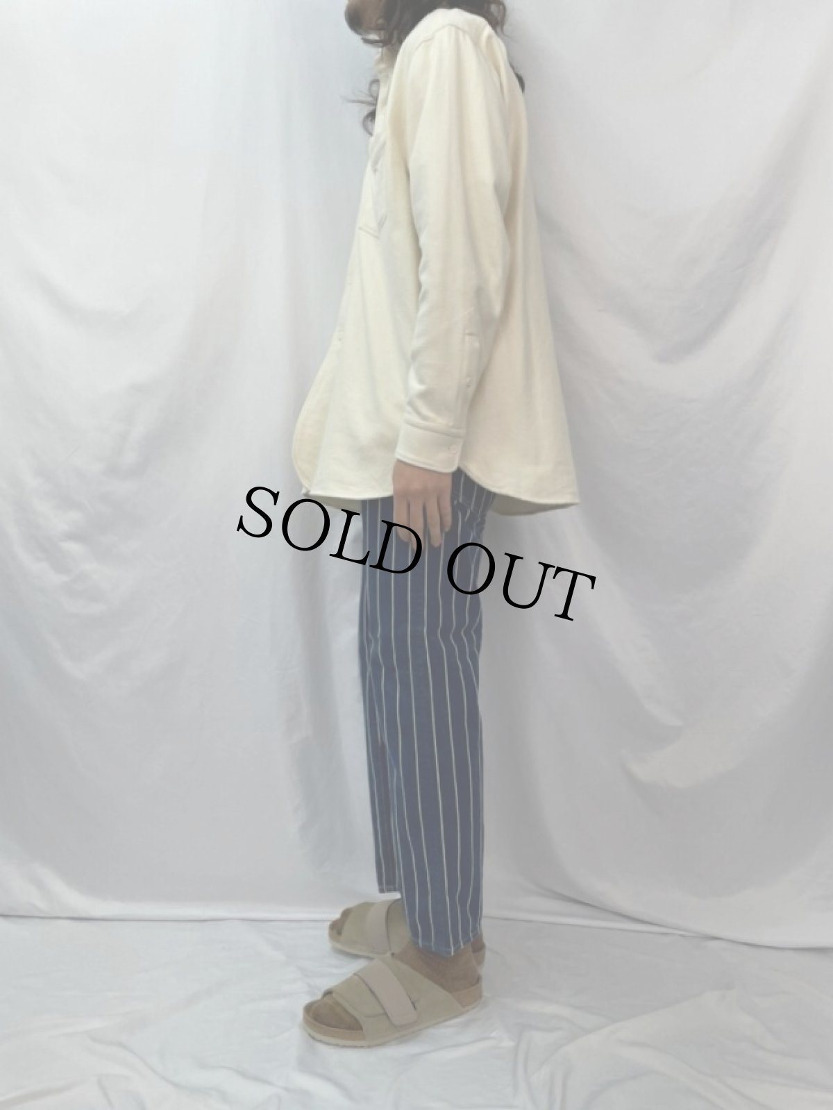 画像3: KAPITAL ストライプ柄 コットンパンツ W31 (3)