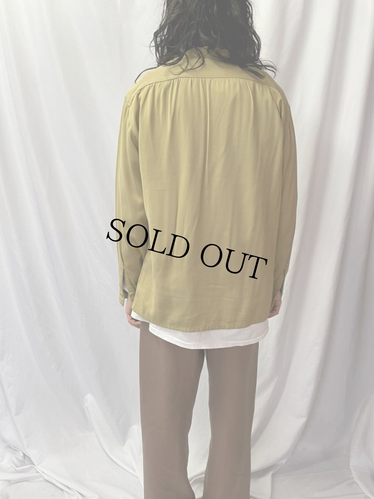 画像4: 50's PENNY'S TOWNCRAFT オープンカラーレーヨンシャツ L (4)