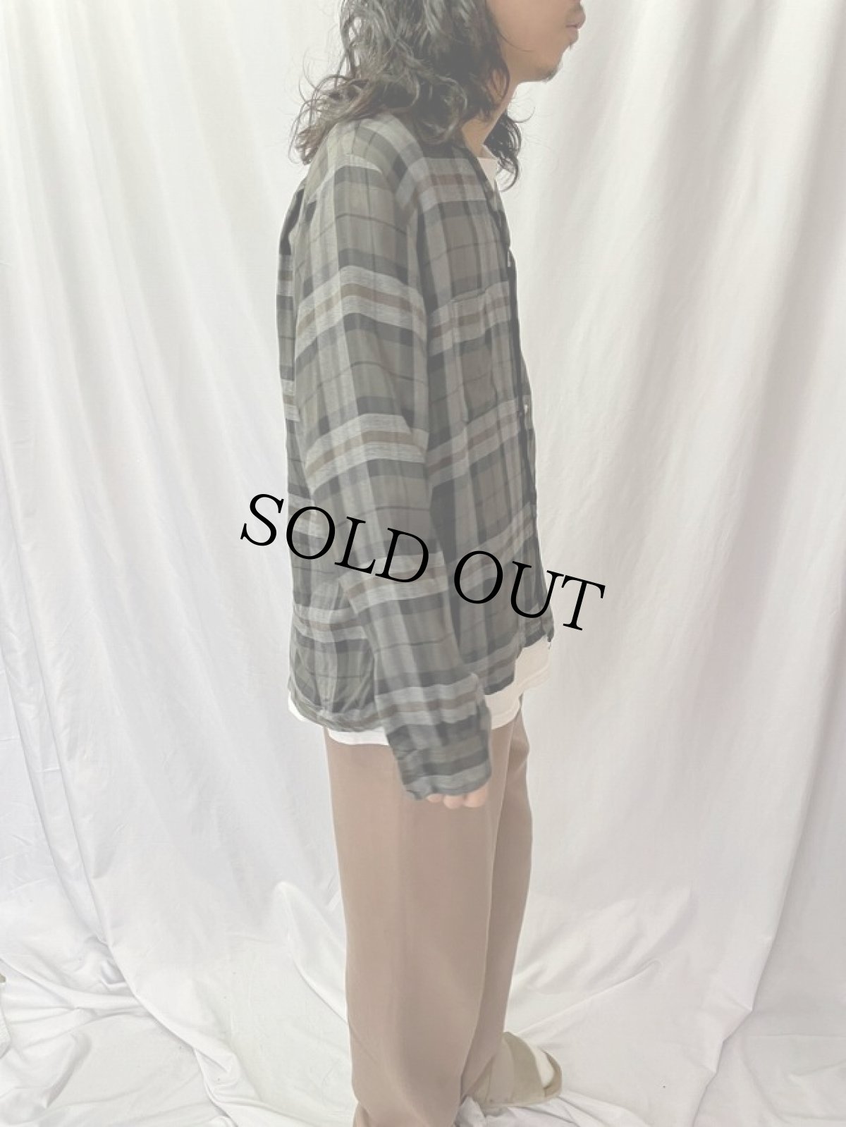 画像3: 60's Selkirk チェック柄 オープンカラーレーヨンシャツ L (3)