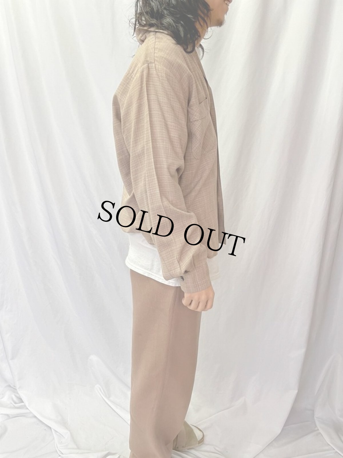 画像3: 60's Sportsman チェック柄オープンカラーレーヨンシャツ M (3)