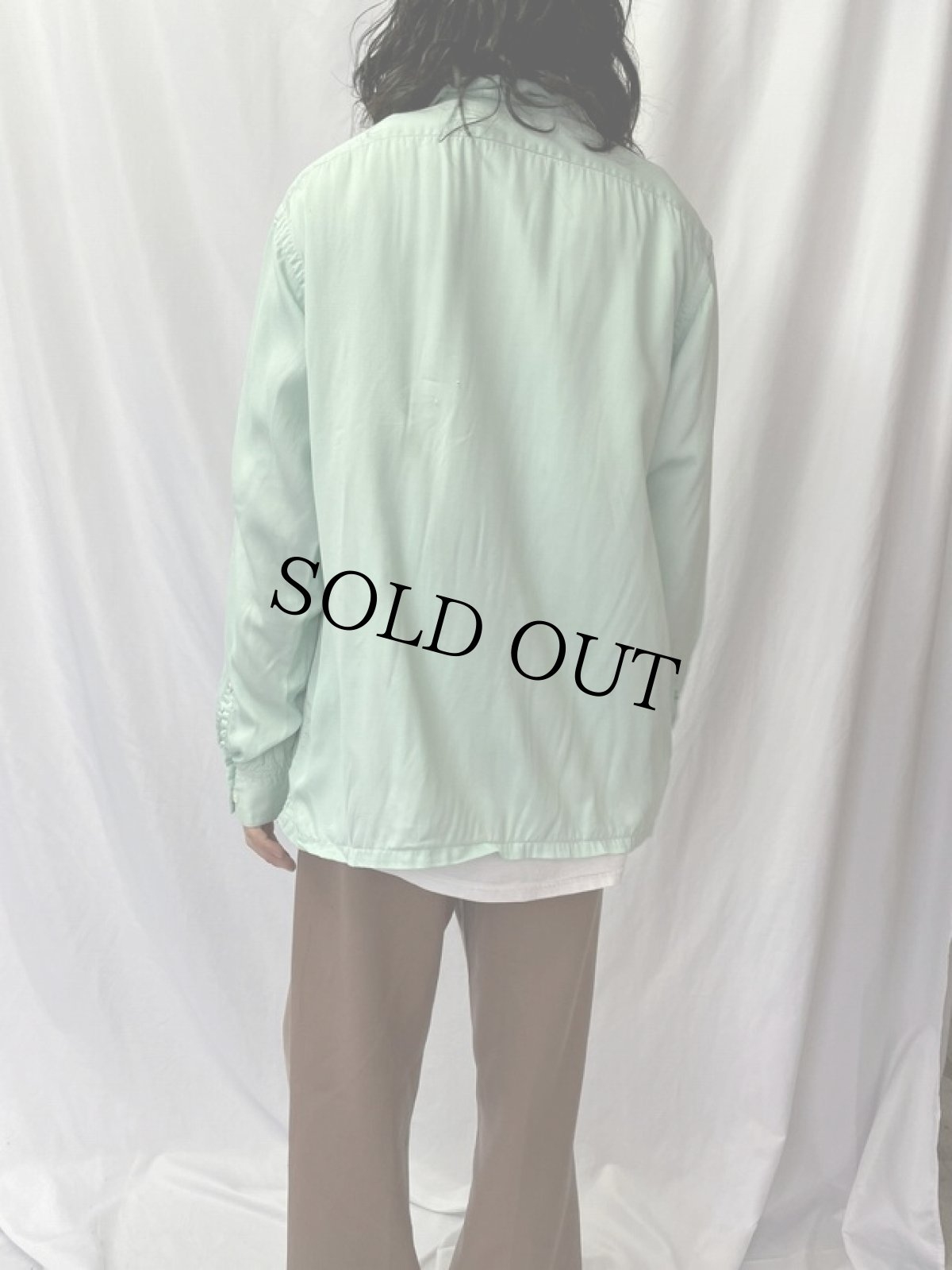 画像4: 50's Bayard オープンカラーレーヨンシャツ L (4)