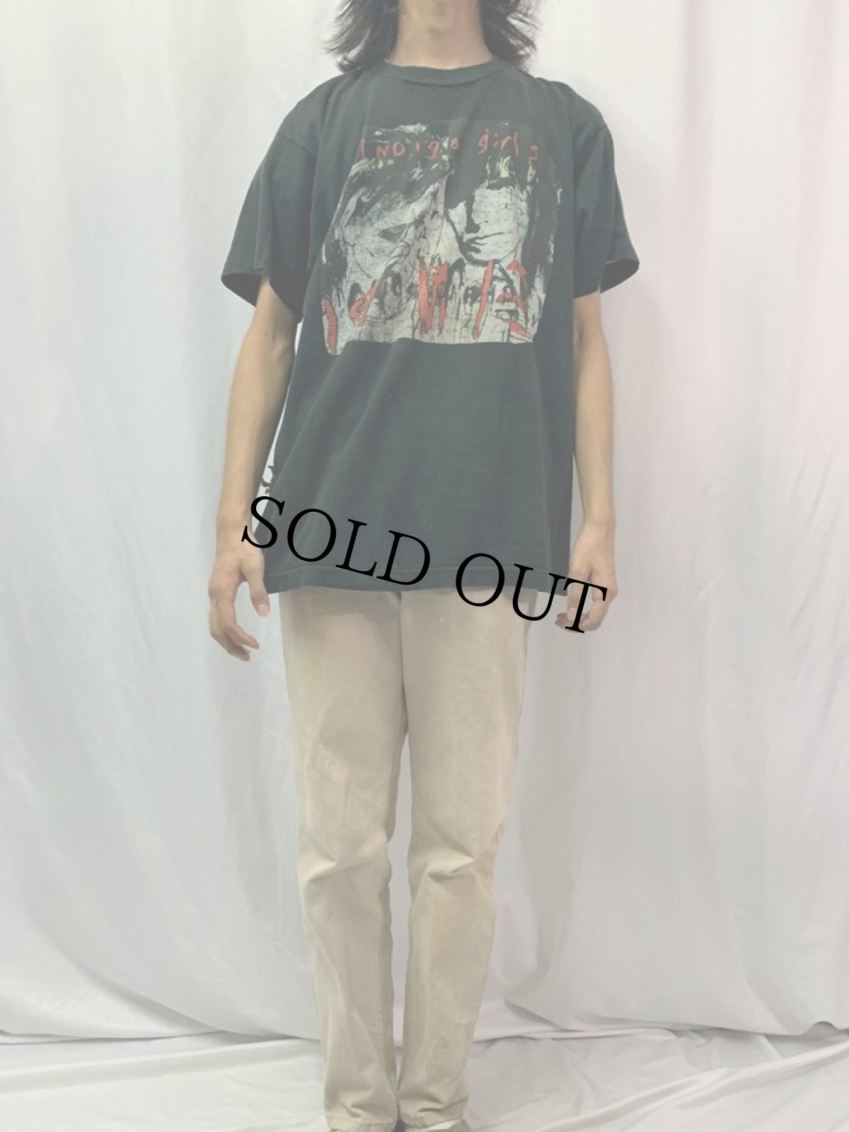 画像2: 90's Indigo Girls USA製 フォークロックデュオ プリントTシャツ XL (2)