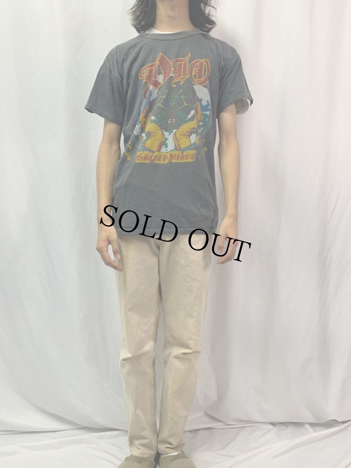 画像2: 80's DIO "sacred heart" ヘヴィメタル・バンド ツアーTシャツ L (2)