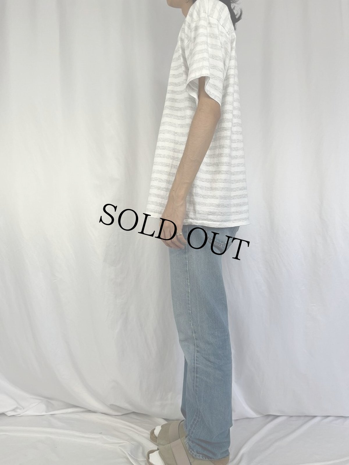 画像3: 90's NATIONAL designwear USA製 ボーダー柄Tシャツ (3)