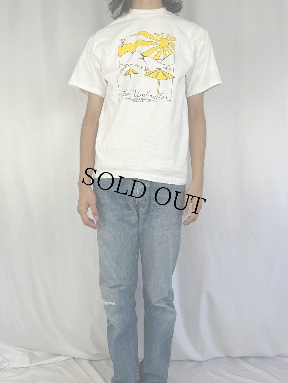 画像3: 1991 Christo & Jeanne-Claude "The Umbrellas" アートプロジェクトイラストTシャツ M (3)