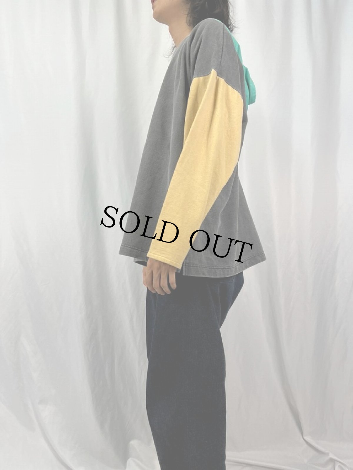 画像3: 90's  MODA INT'L USA製 クレイジーパターン スウェットフーディ MEDIUM (3)