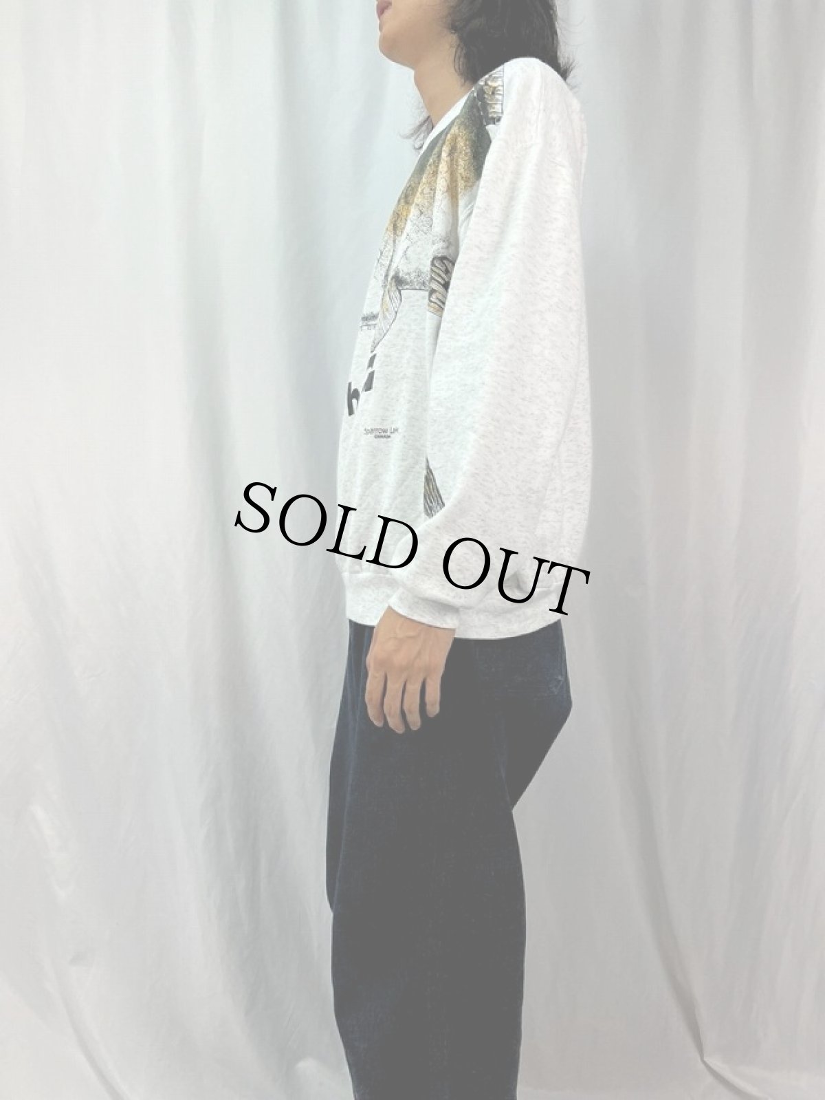 画像3: 90's THAT BIG EH? CANADA製 魚 大判プリントスウェット (3)